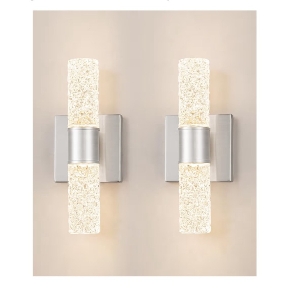 BNIB Nickel Wall Sconces - Set of 2